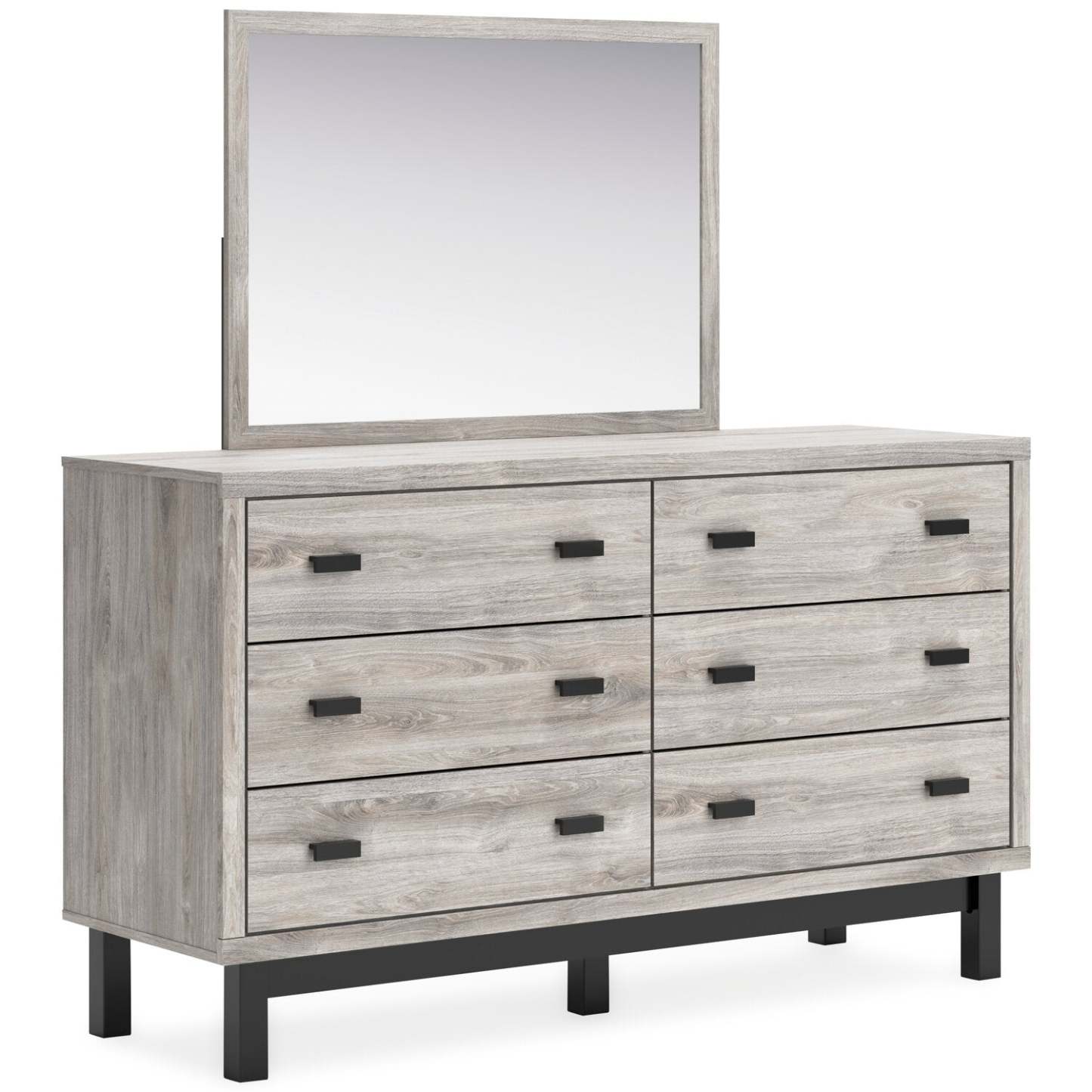 Miroir de commode de chambre Zen, amovible, à suspendre au mur - Gris | Miroir de commode de chambre à coucher Zen, à fixer au meuble ou à suspendre au mur - gris