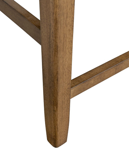 Dena 5pc Counter-Height Dining Set with Table & 4 Chairs, 42-60W Extension, Round  - Oak Brown | Ensemble de salle à manger Dena 5 pièces de hauteur comptoir avec table ronde, rallonge de 42 po à 60 po (L) et 4 chaises - chêne brun