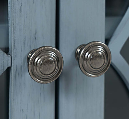 Armoire décorative Carmine 31 avec portes en verre - Bleu|Armoire décorative Carmine de 31 po avec portes en verre - bleue