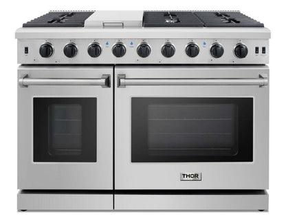Cuisine Thor 6,8 Cu. Fort. Cuisinière à gaz professionnelle à six brûleurs – LRG4807U-SS | Cuisinière professionnelle à gaz Thor Kitchen de 6,8 pi³ à six brûleurs – LRG4807U-SS | LRG4807S