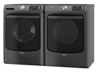 Maytag 5,8 pi3 Laveuse intelligente à chargement frontal Pet Pro et 7,4 pi3 Sécheuse électrique - Noir volcan | Laveuse intelligente à chargement frontal Pet Pro de 5,8 pi3 et sécheuse électrique de 7,4 pi3 de Maytag – noir volcan | MAFL702B
