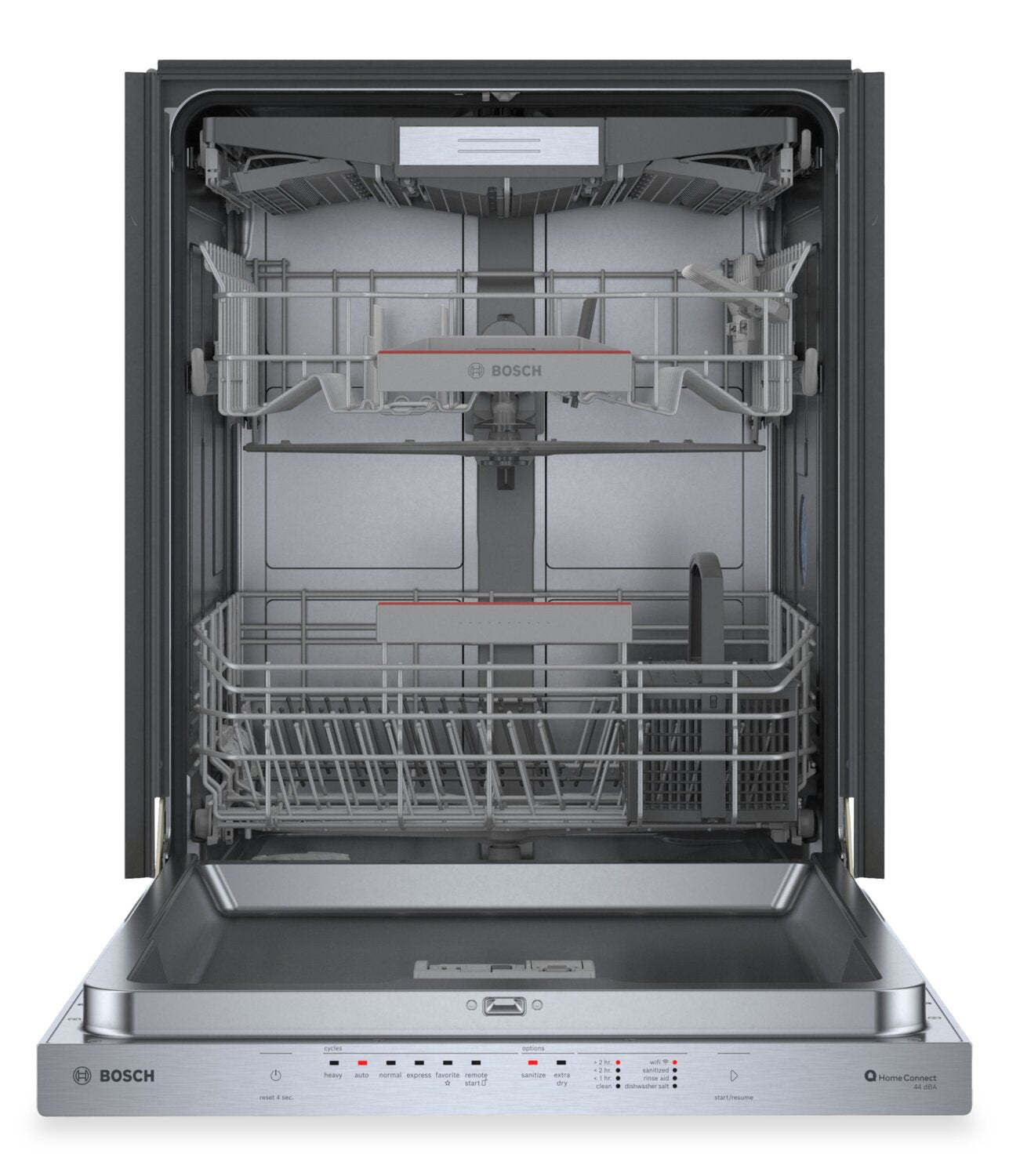 Bosch 500 Series 24'' 44 dBA Built-In Dishwasher - Anti-Fingerprint Brushed Steel - SHP65CC5UC | Lave-vaisselle encastré Bosch de série 500 de 24 po de 44 dBA - acier brossé résistant aux traces de doigts - SHP65CC5UC