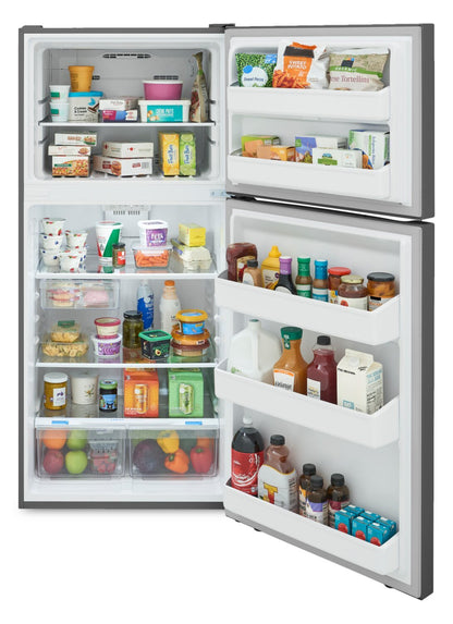 Réfrigérateur Frigidaire de 30” et de 18 pi3 à congélateur supérieur - acier inoxydable résistant aux traces de doigts - FRTE1835AV