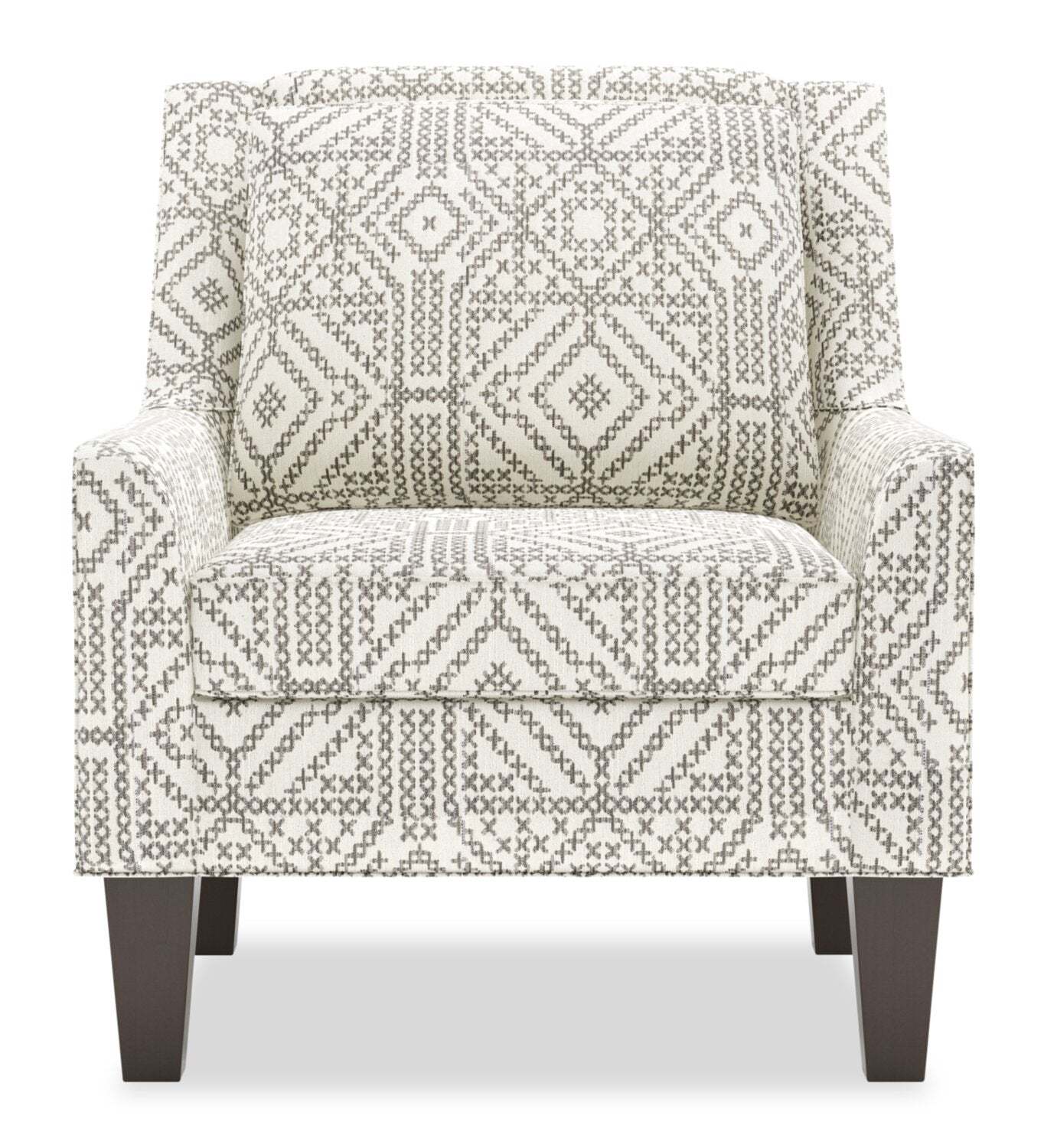 Fauteuil d’appoint club Sofa Lab personnalisable en tissu 29 po avec pattes en bois - Greystone multicolore | Made in Canada Sofa Lab Customizable Club 29 Fabric Accent Chair with Wood Legs - Greystone Multicolour | CLUB1155