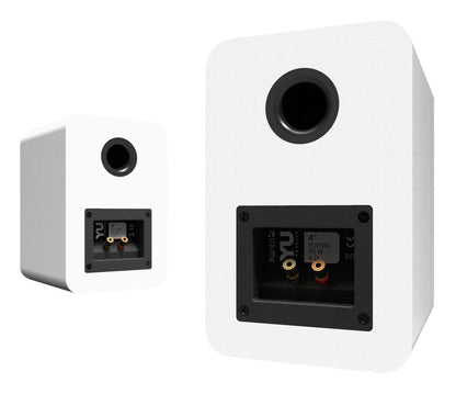 Kanto YU Passive 4 Enceintes Bibliothèque avec 1 Tweeter à Dôme en Soie - Blanc | Haut-parleurs d'étagère passifs Kanto YU 4 po avec haut-parleur d'aigus 1 po, dôme en soie - blancs | YUP4WSPK