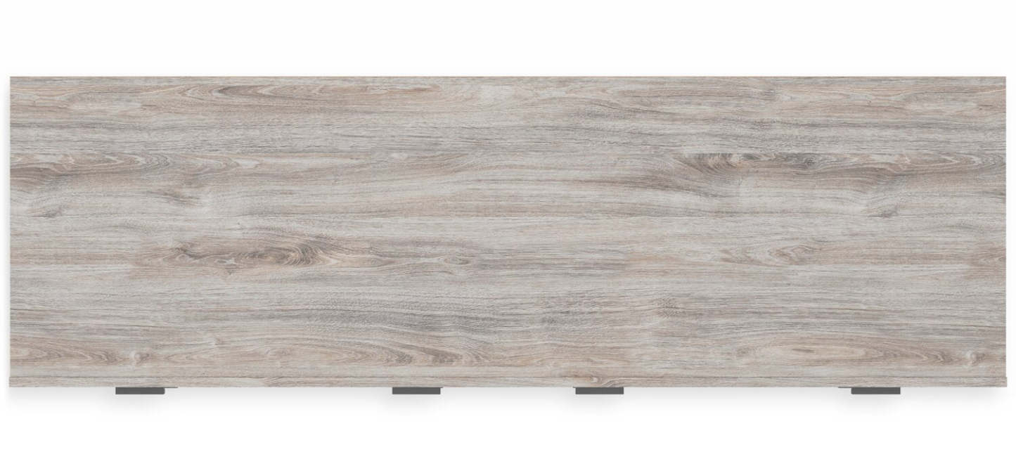 Commode Zen de 62 po (L) x 35,6 po (H) à 6 tiroirs pour la chambre à coucher - grise