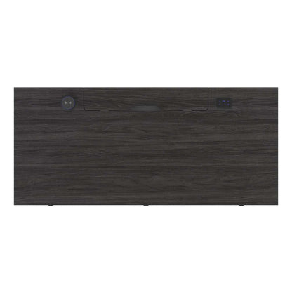 Bureau Elevate de 60 po à hauteur réglable avec rangement et chargement sans fil - Blanc/Gris | Bureau Elevate de 60 po à hauteur réglable avec rangement et recharge sans fil - blanc et gris