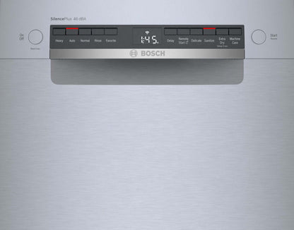 Bosch Lave-vaisselle intelligent à commande frontale série 18 300 avec PrecisionWash® et troisième panier - SPE53C55UC | Lave-vaisselle intelligent Bosch série 300 de 18 po avec commandes à l'avant, PrecisionWash et 3e panier - SPE53C55UC | SPE535UC