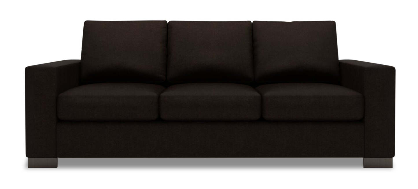 Fabriqué au Canada Canapé Personnalisable Sofa Lab Track 85 Canapé-lit en Tissu de Chenille avec Accoudoirs en Piste - Brun Chocolat de Luxe | Canapé-lit Track de Sofa Lab de 85 po fabriqué au Canada en tissu de chenille - brun Chocolat de Luxe | TR603293