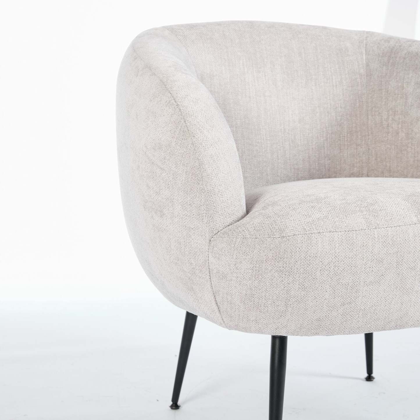 Fauteuil d'appoint en tissu boucle Nova 28.7 – gris clair | Fauteuil d'appoint Nova de 28,7 po en tissu bouclé - gris clair