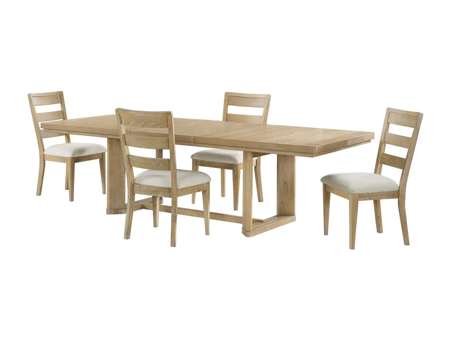 Chaise de salle à manger Aspen avec siège en tissu, dossier à lattes - Naturel | Chaise de salle à manger Aspen avec siège en tissu, dossier à lattes - naturel