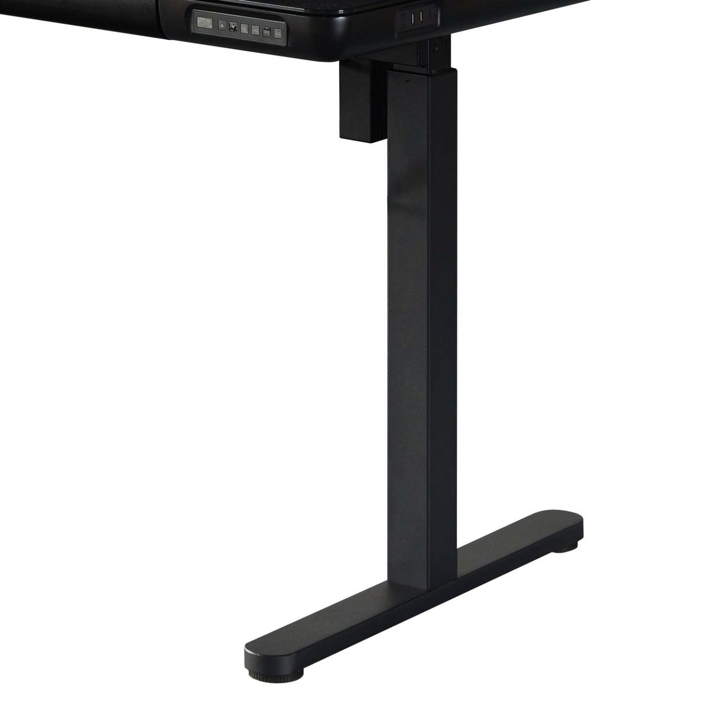 Bureau Metro de 47,24 po à hauteur réglable avec rangement et ports USB - Noir | Bureau Metro de 47,24 po à hauteur réglable avec rangement et ports USB - noir