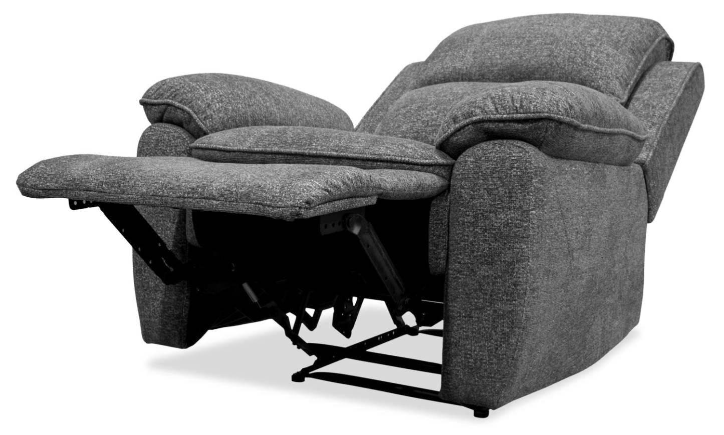 Fauteuil inclinable Chandler de 37 po en tissu de chenille - gris