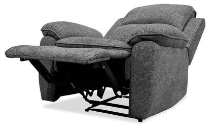 Fauteuil inclinable Chandler de 37 po en tissu de chenille - gris