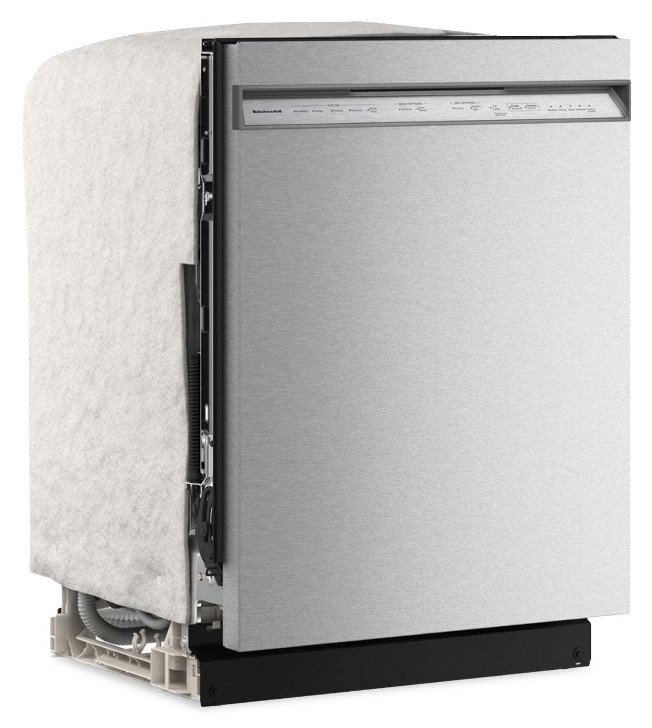 Lave-vaisselle KitchenAid de 24 po et de 47 dBA avec panier à ustensiles sur le troisième niveau - acier inoxydable PrintShieldMC - KDFS224SPS