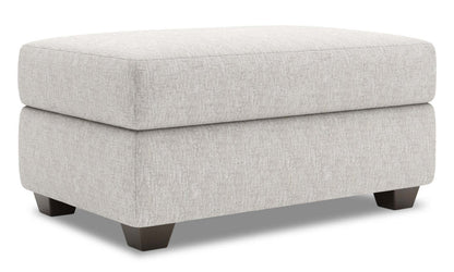 Fabriqué au Canada Pouf de rangement personnalisable The Trunk 39 en tissu de chenille - Argent de luxe | Pouf de rangement The Trunk de Sofa Lab de 39 po fabriqué au Canada en tissu de chenille - Argent de luxe | TRUN2793