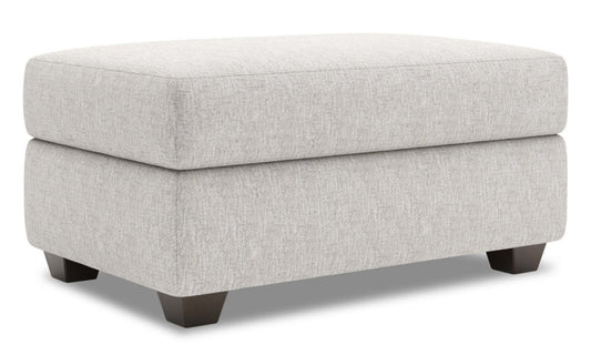 Fabriqué au Canada Pouf de rangement personnalisable The Trunk 39 en tissu de chenille - Argent de luxe | Pouf de rangement The Trunk de Sofa Lab de 39 po fabriqué au Canada en tissu de chenille - Argent de luxe | TRUN2793
