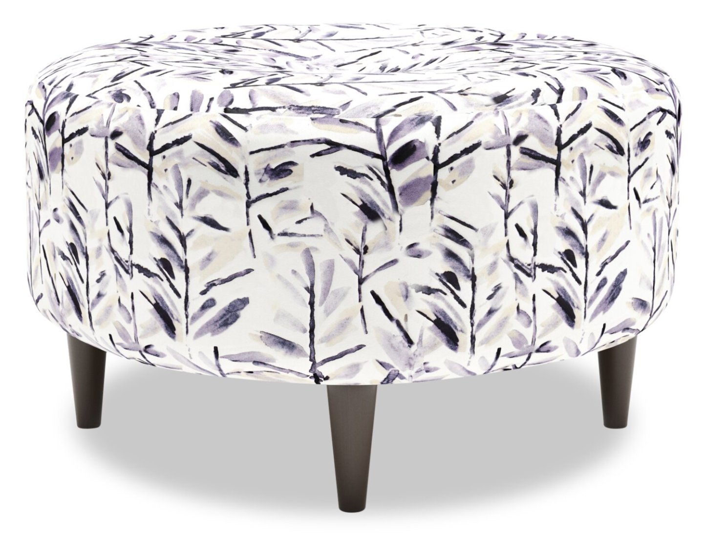 Pouf The Curve 31 en tissu, coloris galet multicolore, fabriqué au Canada | CURV1151