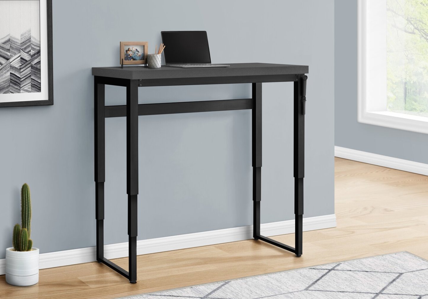 Bureau Kai de 47,25 po à hauteur réglable - gris