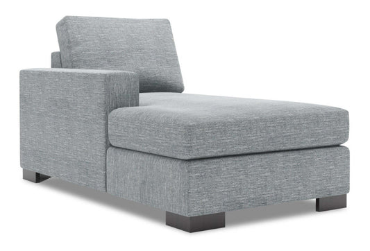 Sofa Lab Track LAF Chaise - Luna Pewter | Fauteuil long de droite Track de la collection Sofa Lab - Luna Pewter | TR242291