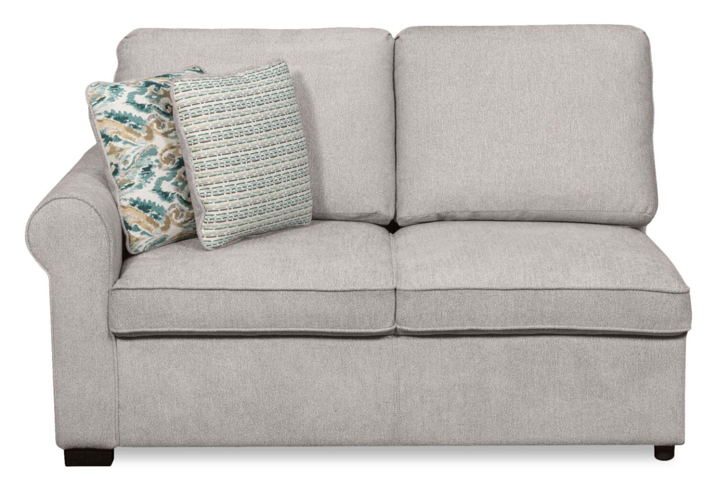 Scott Living Haven 2-Piece Right-Facing Chenille Fabric Cuddler Sectional - Grey | Canapé sectionnel enveloppant de droite Haven de Scott Living 2 pièces en tissu de chenille - gris