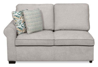 Scott Living Haven 2-Piece Right-Facing Chenille Fabric Cuddler Sectional - Grey | Canapé sectionnel enveloppant de droite Haven de Scott Living 2 pièces en tissu de chenille - gris