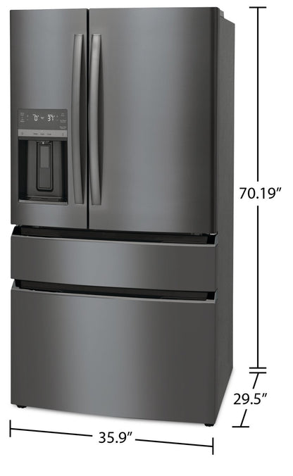 Réfrigérateur Frigidaire Gallery de 21,5 pi³ et de 36 po de profondeur comptoir à 4 portes françaises - Résistant aux traces® …