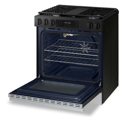 Cuisinière intelligente à gaz encastrée Samsung de 6 pi³ avec friture à air et convection par ventilateur - Acier inoxydable - NSG6D…