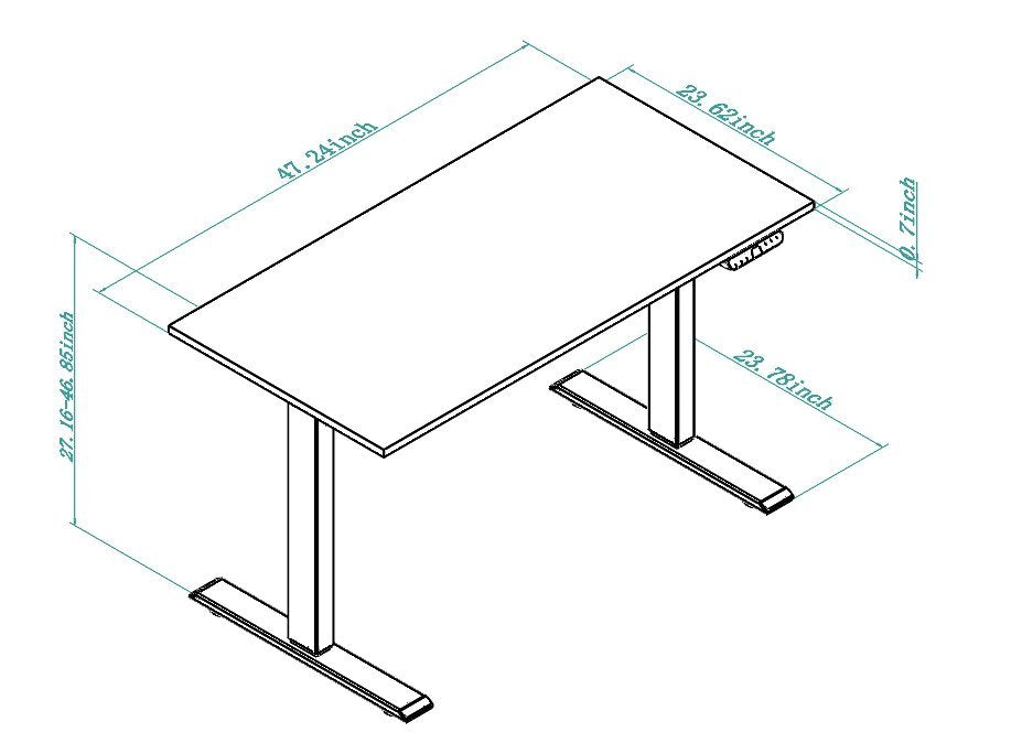 Carson 47.2 Dual-Motor Lift Office Desk - Matte White|Bureau relevable Carson de 47,2 po à deux moteurs - blanc mat
