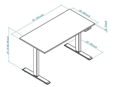 Carson 47.2 Dual-Motor Lift Office Desk - Matte White|Bureau relevable Carson de 47,2 po à deux moteurs - blanc mat