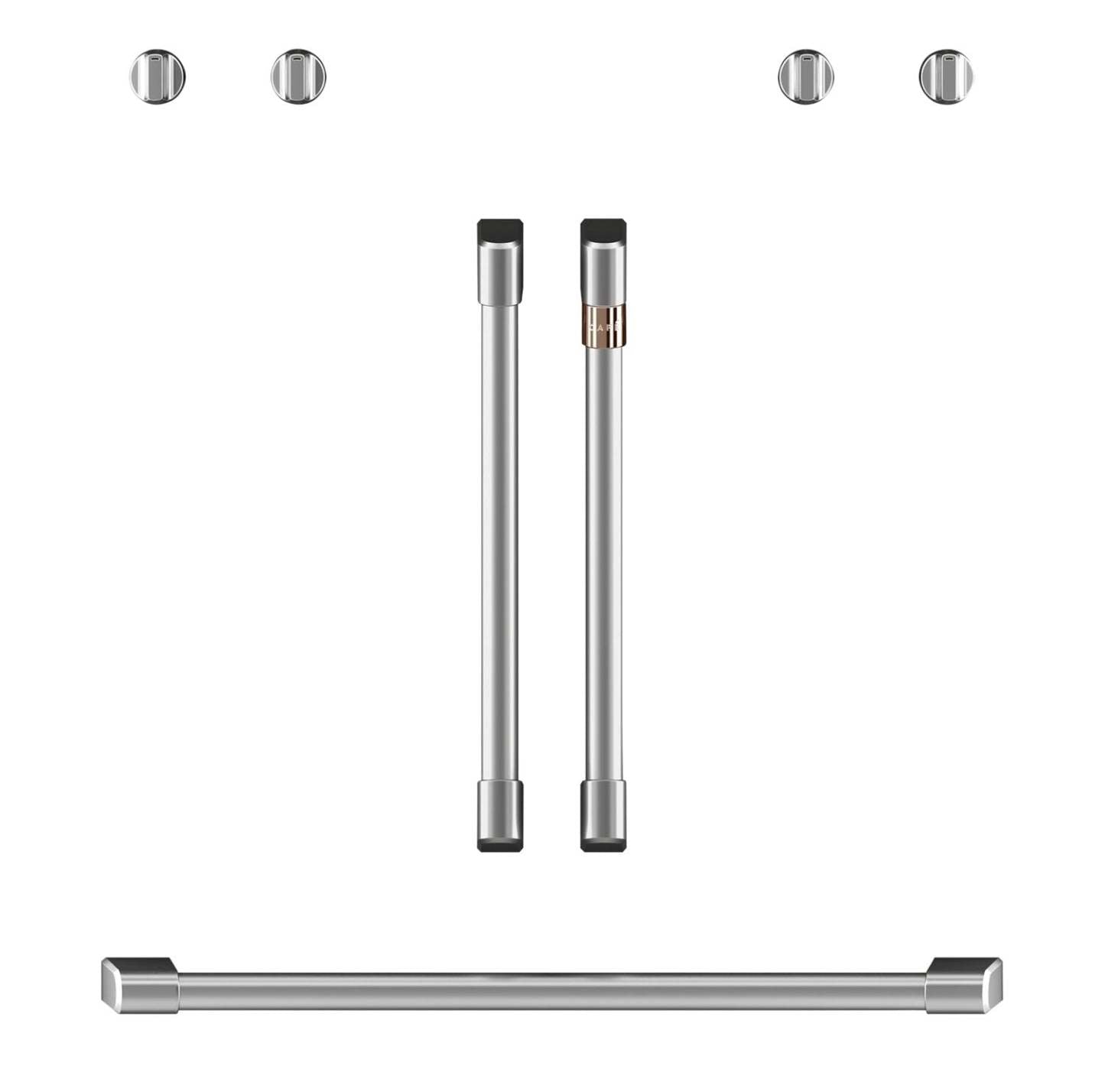 Ensemble de poignées Café pour four mural 30 en acier inoxydable brossé – CXWDFHKPMSS | Trousse de poignées Café cuivre brossé pour quatre murale de 30 po - CXWDFHKPMSS | CXWDFMSS