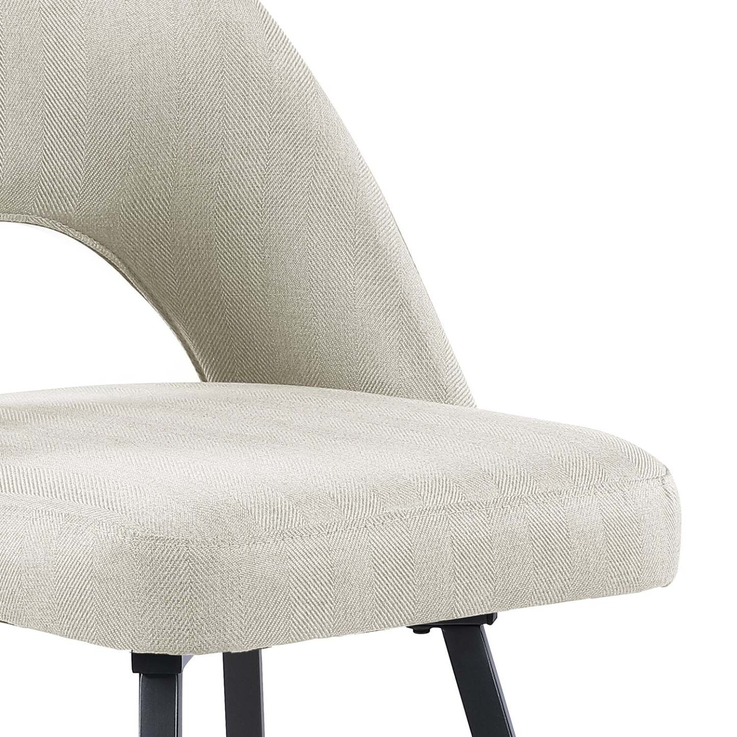 Tabouret à hauteur de comptoir Elijah avec siège pivotant, tissu d'apparence lin, métal - Taupe | Tabouret Elijah de hauteur comptoir en tissu d'apparence lin et en métal avec siège pivotant - taupe