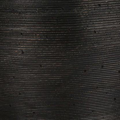 25 Black Concrete with Gold Accent Table Lamp|Lampe de table de 25 po béton noir avec touches dorées