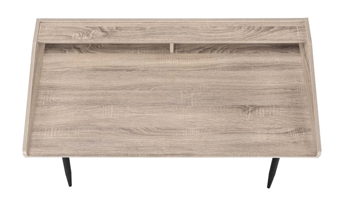 Bureau Jeremy 47.25 avec petite niche - Taupe|Bureau Jeremy de 47,25 po avec petite crédence - taupe