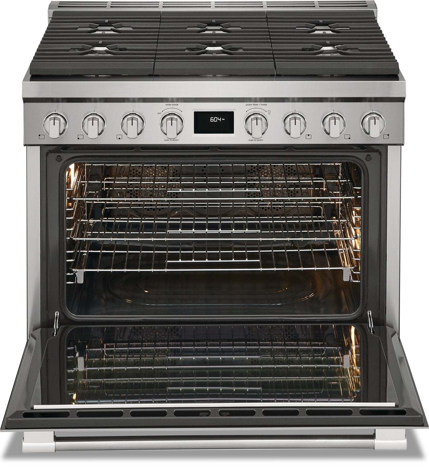 Cuisinière hybride Frigidaire Professionnelle de 4,4 pi³ avec convection à 2 ventilateurs et surface de cuisson à 6 brûleurs…