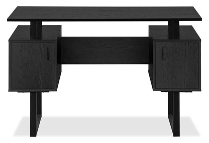 Bureau Rafa 47.75 avec 2 armoires de rangement - Noir|Bureau Rafa de 47,75 po avec 2 armoires de rangement - noir