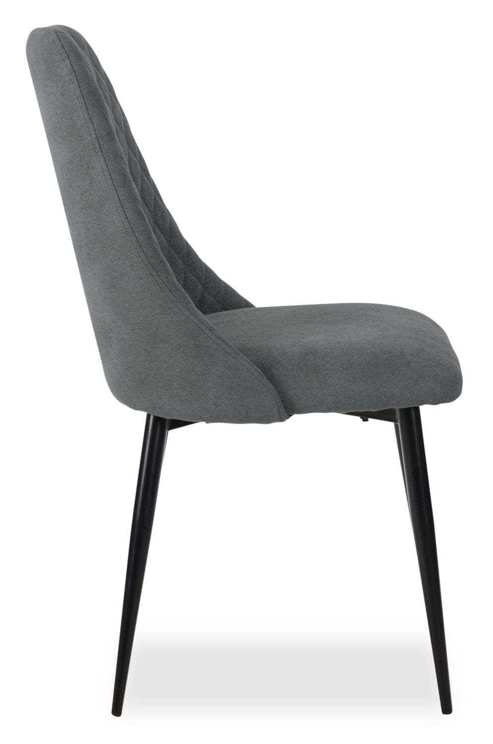 Chaise de salle à manger Miya avec tissu en polyester, métal - Charbon | Chaise de salle à manger Miya en tissu de polyester et en métal - anthracite