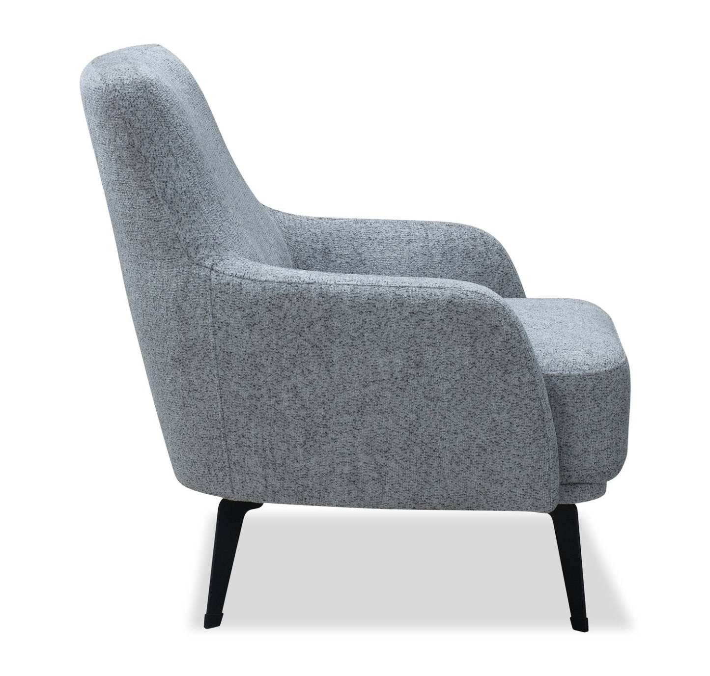 Chaise d'appoint en tissu Monroe 29 avec pieds en métal - Gris | Fauteuil d'appoint Monroe de 29 po en tissu avec pattes en métal - gris