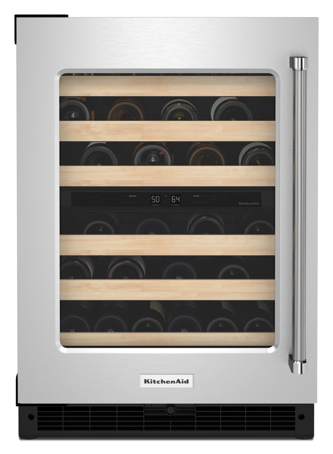 Réfrigérateur à vin KitchenAid de 5 pi³ et de 24 po sous le comptoir - acier inoxydable - KUWL214KSB | KitchenAid 24 5 Cu. Ft. Undercounter Wine Refrigerator - Stainless Steel - KUWL214KSB