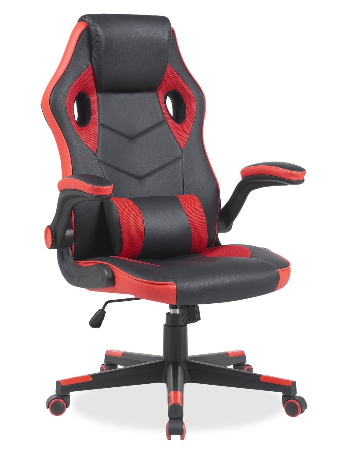Chaise de jeu ergonomique Phoenix 26.7 avec coussin lombaire - Noir et rouge | Fauteuil de jeu ergonomique Phœnix de 26,7 po avec coussin lombaire - noir et rouge