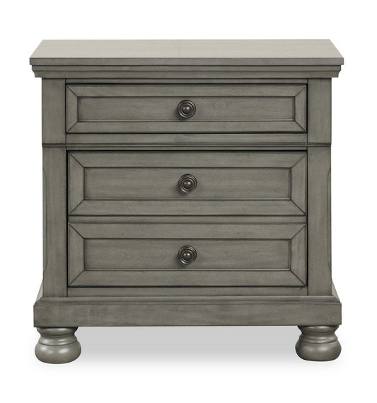 Table de nuit Chelsea à 3 tiroirs, 28 L x 28 H - Gris | Table de nuit Chelsea de 28 po (L) x 28 po (H) à 3 tiroirs - grise