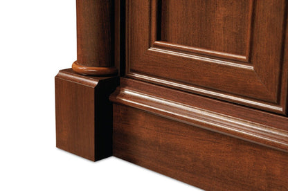 Bureau Palladia de 59,49 po avec crédence et rangement - cerisier raffiné