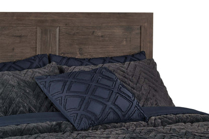 Lit plateforme Yorkdale avec tête de lit et cadre de rangement à 6 tiroirs, fabriqué au Canada, gris - Taille Queen