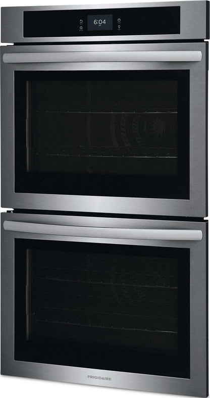 Four mural double électrique Frigidaire de 5,3/5,3 pi³ et de 30 po avec convection à ventilateur - acier inoxydable - FCW… | Frigidaire 30 5.3/5.3 Cu. Ft. Electric Double Wall Oven with Fan Convection - Stainless Steel - FCW…
