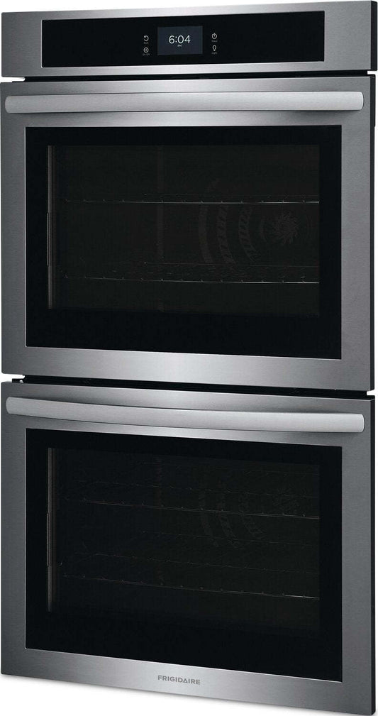 Four mural double électrique Frigidaire de 5,3/5,3 pi³ et de 30 po avec convection à ventilateur - acier inoxydable - FCW… | Frigidaire 30 5.3/5.3 Cu. Ft. Electric Double Wall Oven with Fan Convection - Stainless Steel - FCW…
