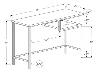 Bureau Frankie 48 avec étagère - Espresso|Bureau Franzie de 48 po avec tablette - espresso