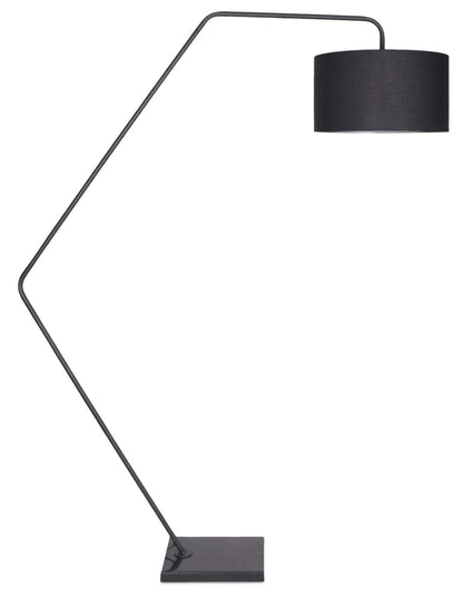 Killian 76 Lampadaire en marbre noir | Lampe à pied Killian de 76 po en marbre noir