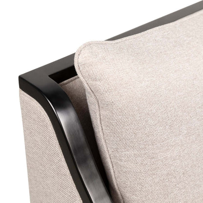 Posh 28.14 Fabric Accent Chair with Removable Back and Seat Cushions and Wood Legs - Beige | Fauteuil d’appoint Posh de 28,14 po en tissu avec coussins de dossier et de siège amovibles et pattes en bois - beige