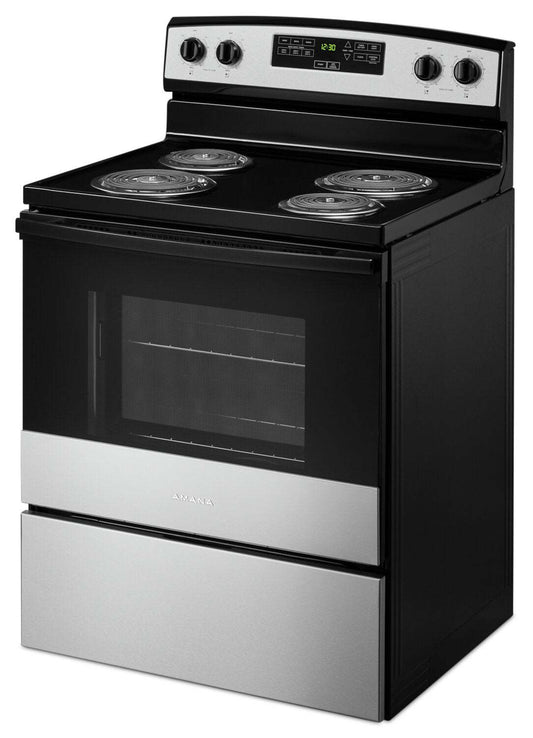 Amana 4,8 Cu. Fort. Cuisinière électrique - Acier inoxydable - YACR4303MMS | Cuisinière électrique Amana de 4,8 pi³ - acier inoxydable - YACR4303MMS