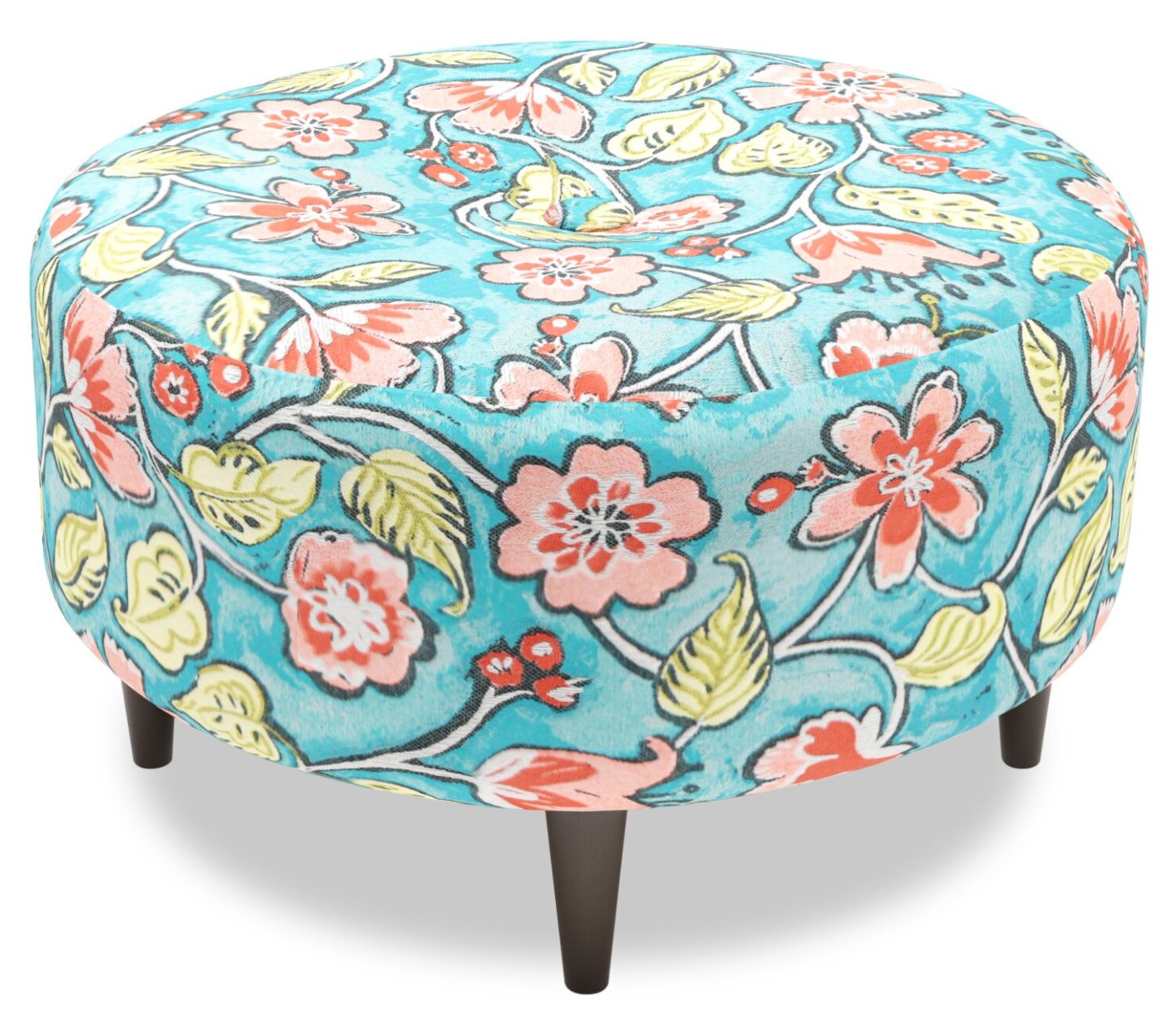 Fabriqué au Canada Sofa Lab personnalisable Pouf en tissu The Curve 31 - Malibu multicolore | Pouf The Curve de Sofa Lab de 31 po fabriqué au Canada en tissu - Malibu multicolore | CURV1144